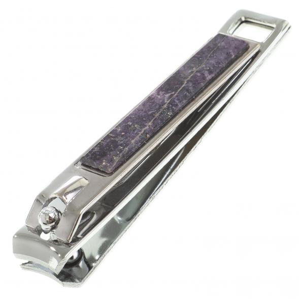 Кусачки для ногтей с камнем флюорит 123862