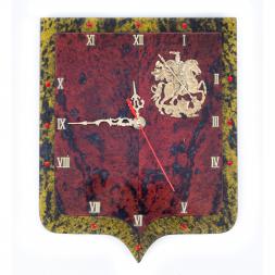 Настенные часы "Герб" бронза змеевик