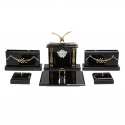 Настольный набор для руководителя &amp;quot;Орёл&amp;quot; черный обсидиан