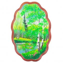 Панно овальное &amp;quot;Лето&amp;quot; 19х12,5 см каменная крошка