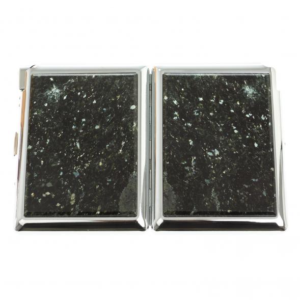 Портсигар на 20 сигарет с зажигалкой камень мусковит 123414