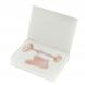 Подарочный набор роликовый массажер и скребок гуаша из розового оникса 125650