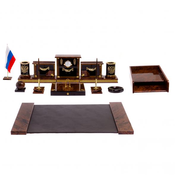 Настольный набор из обсидиана &amp;quot;Королевский&amp;quot; 126248