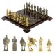 Шахматы &amp;quot;Богатыри&amp;quot; фигуры бронза доска 40х40 см из обсидиана 128355