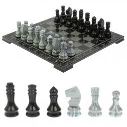 Шахматы "Традиционные" мрамор гравировка 41х41 см