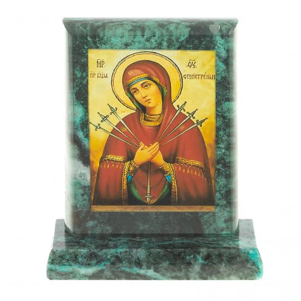 Икона настольная Семистрельная малая змеевик 7,5х6,5х8 см 119970