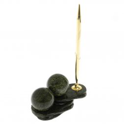 Композиция &amp;quot;Два шара&amp;quot; из змеевика с ручкой 4,5 см