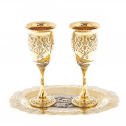 Набор две рюмки на подносе "Селедочница" Златоуст