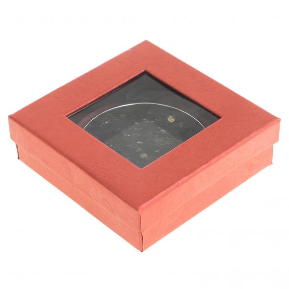 Зеркало круглое из камня мусковит цвет серебро 122781