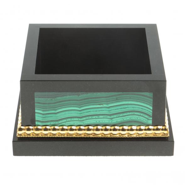 Лоток для скрепок камень малахит 123318