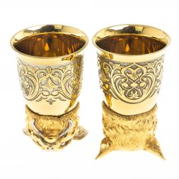 Подарочный набор "Рысь" фляжка и 2 стопки перевертыша Златоуст