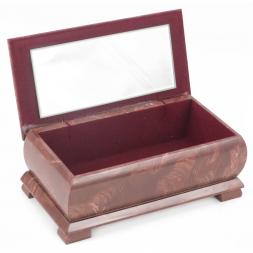 Шкатулка для денег "Купюра" с зеркалом лемезит 19х9,5х7,5 см