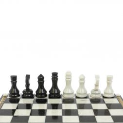 Шахматы "Традиционные" из бронзы и мрамора 44,5х44,5 см