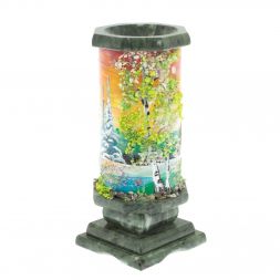 Ваза &amp;quot;Весна&amp;quot; из змеевика 8х8х17,5 см