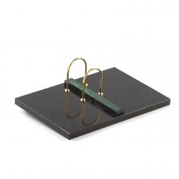 Письменный прибор "Георгий Победоносец" из малахита 7 предметов