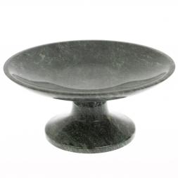 Фруктовница из шабровского змеевика 21,5х21,5х10 см