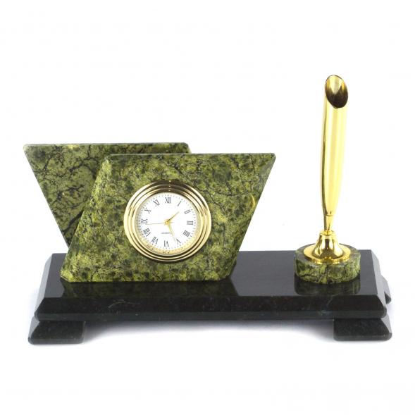 Настольный письменный мини-набор из змеевика 113225