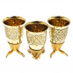 Подарочный набор &amp;quot;Заяц&amp;quot; тарелка и 3 стопки перевертыша Златоуст