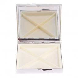 Таблетница на 4 отделения камень лиственит цвет серебро