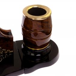 Настольный прибор &amp;quot;Медведь&amp;quot; из обсидиана