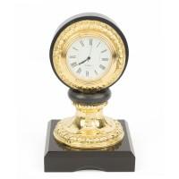 Настольные часы из бронзы и камня долерит
