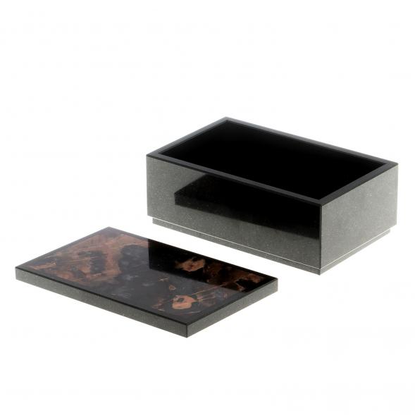 Шкатулка из яшмы прямоугольная 13х8х5,5 см 124534