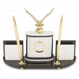 Настольный прибор &amp;quot;Орел&amp;quot; из белого мрамора