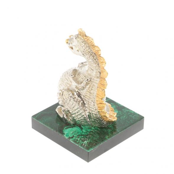 Статуэтка &amp;quot;Пузатый дракон&amp;quot; малахит бронза 127253