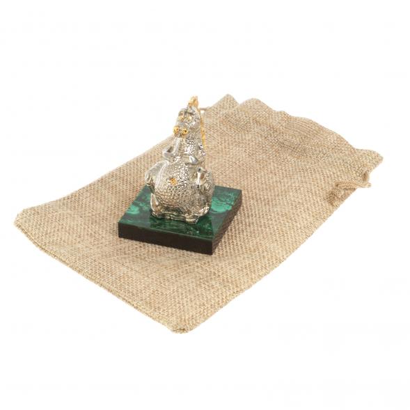 Статуэтка &amp;quot;Пузатый дракон&amp;quot; малахит бронза 127253