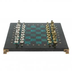 Шахматы турнирные "Стаунтон" из змеевика 28х28 см