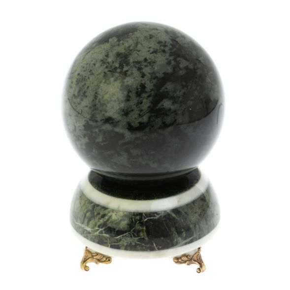 Шар на подставке 10,5 см из змеевика 128805