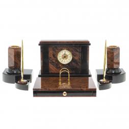 Письменный набор &amp;quot;Королевский&amp;quot; из обсидиана