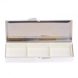 Таблетница на 3 отделения камень содалит цвет серебро