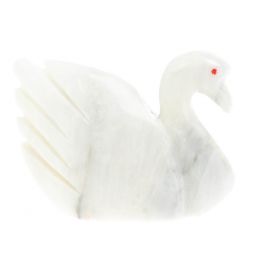 Сувенир "Лебедь" из белого оникса 10,5х4х8 см (4)
