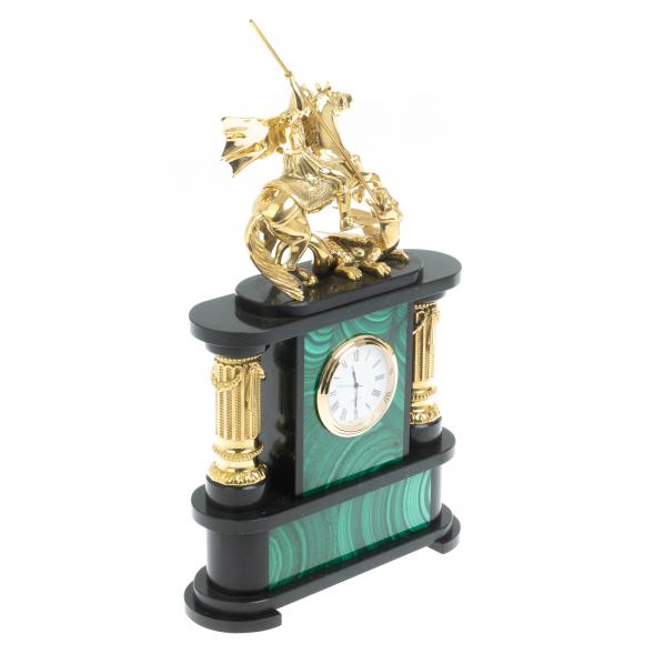 Часы &amp;quot;Георгий Победоносец&amp;quot; камень малахит 128438
