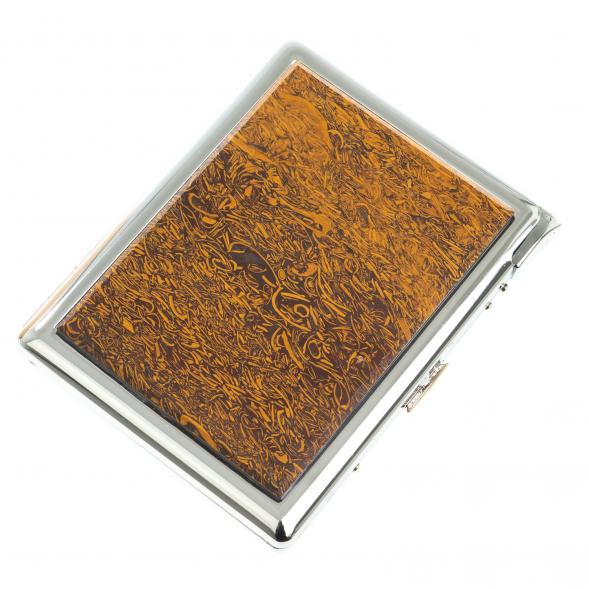 Портсигар на 10 сигарет с зажигалкой камень яшма змеиная 123419