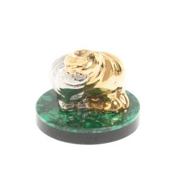 Статуэтка &amp;quot;Пара бегемотов&amp;quot; малахит