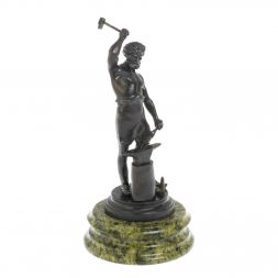 Статуэтка из бронзы &amp;quot;Кузнец&amp;quot; змеевик