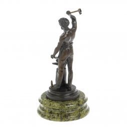 Статуэтка из бронзы &amp;quot;Кузнец&amp;quot; змеевик
