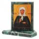 Икона настольная Матрона Московская малая змеевик 7,5х6,5х8 см 119975