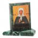 Икона настольная Матрона Московская малая змеевик 7,5х6,5х8 см 119975