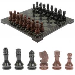 Шахматы с гравировкой "Турнирные" 40х40 см лемезит, габбро-диабаз