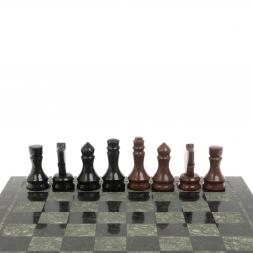 Шахматы с гравировкой "Турнирные" 40х40 см лемезит, габбро-диабаз