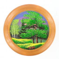 Тарелка декоративная "Лето" 15 см каменная крошка