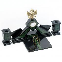 Настольный набор из нефрита &amp;quot;Герб России&amp;quot;