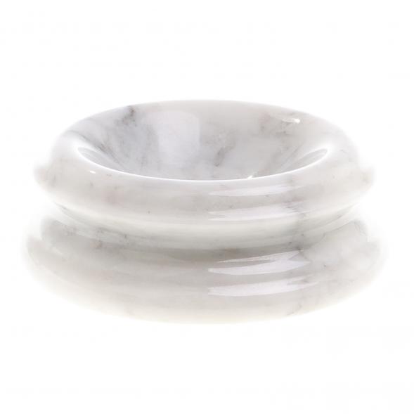 Пепельница из белого мрамора 10х10х3,3 см 124751