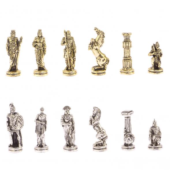 Шахматы &amp;quot;Царь Леонид&amp;quot; доска 28х28 см мрамор змеевик 126038