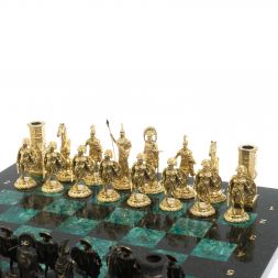 Шахматы подарочные &amp;quot;Спарта&amp;quot; фигуры шабровский змеевик