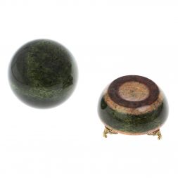 Шар на подставке с ножками 9,5 см из змеевика