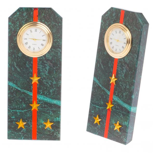 Подарочные часы &amp;quot;Погон капитан ВС&amp;quot; камень змеевик 113165